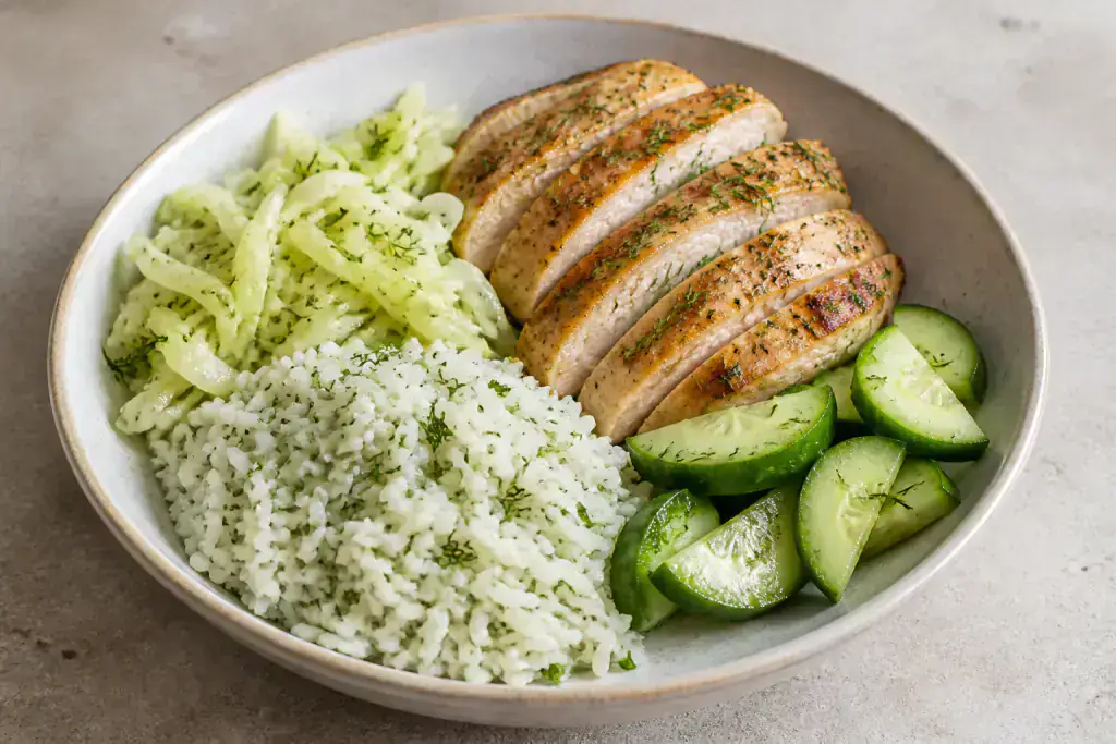 Argentinian-Inspired Kidney-Caution Rice Cabbage Chicken Bowl