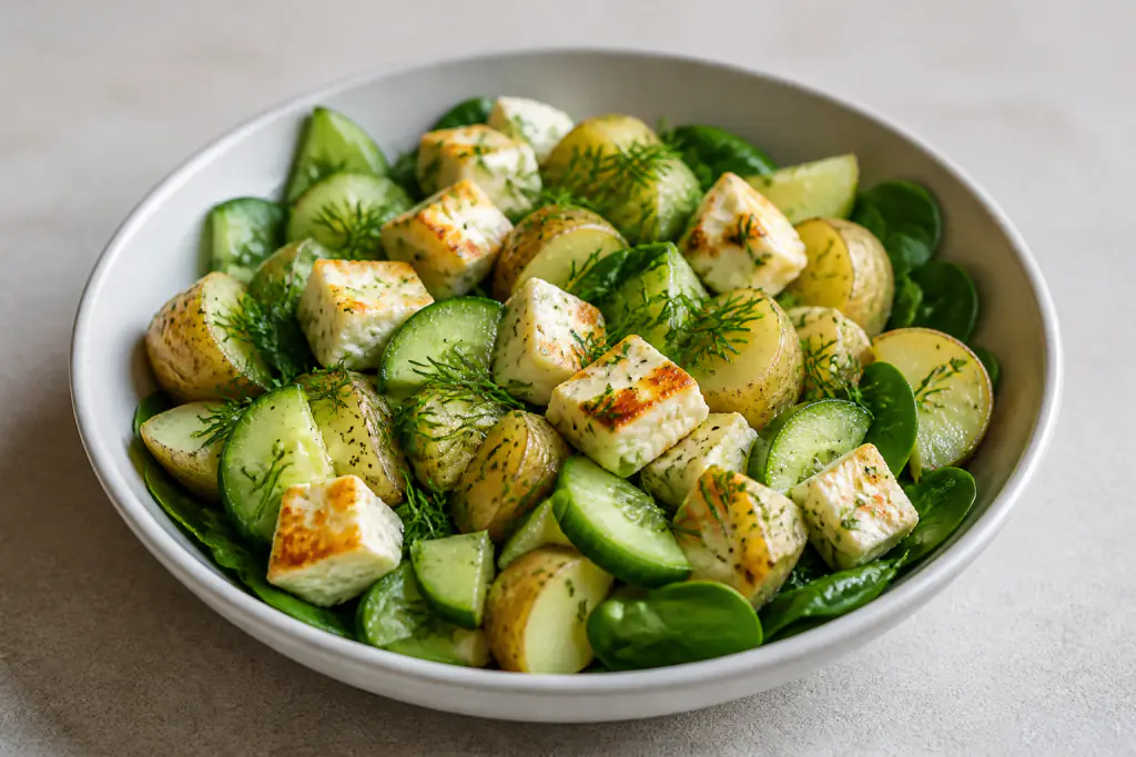 Australian-Inspired Calcium-Support Paneer Potato Cucumber Bowl
