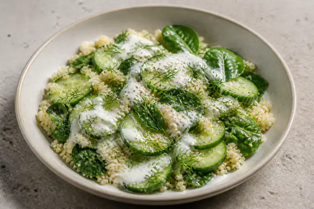 Catalan-Inspired Calcium-Support Yogurt Millet Cucumber Bowl