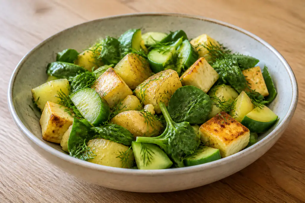 Fijian-Inspired Calcium-Support Paneer Potato Cucumber Bowl