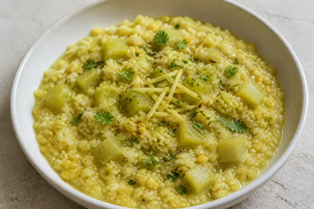 Gentle Moong Khichdi with Bottle Gourd