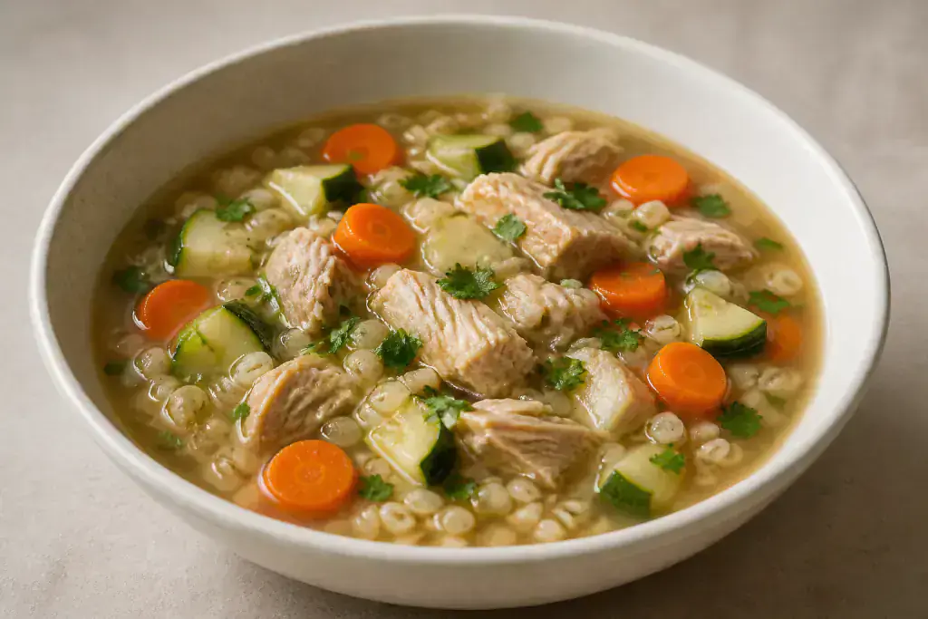 Ghanaian Hypertension-Friendly Turkey Barley Vegetable Soup