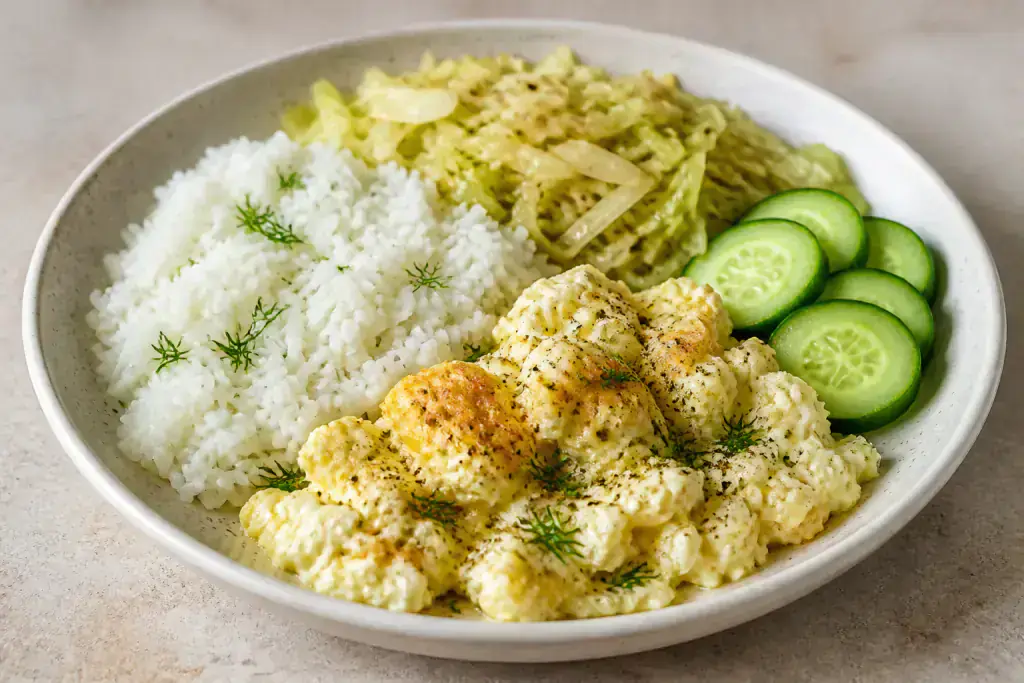 Ghanaian Kidney-Caution Egg White Rice Cabbage Bowl