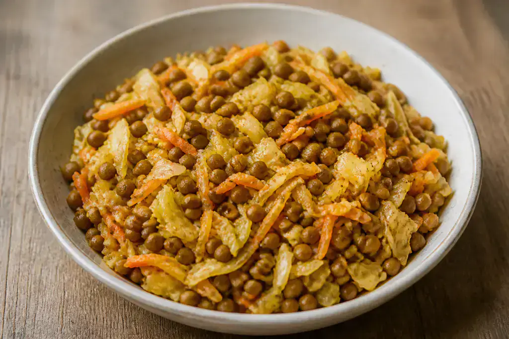 Ghanaian Vegan Lentil Cabbage Carrot Bowl