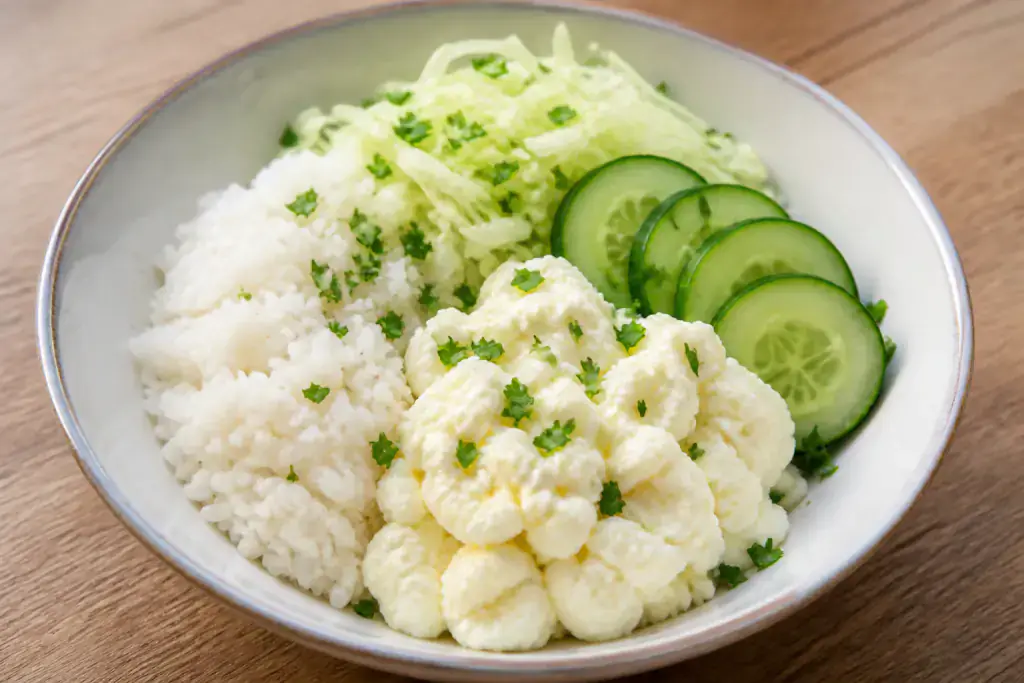 Kidney-Caution Egg White Rice Bowl