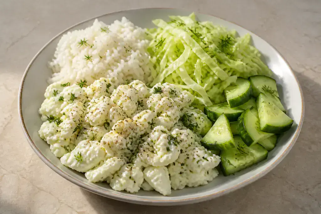 Greek Kidney-Caution Egg White Rice Cabbage Bowl