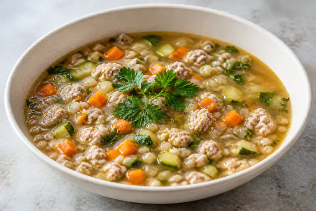 Indian Hypertension-Friendly Turkey Barley Vegetable Soup