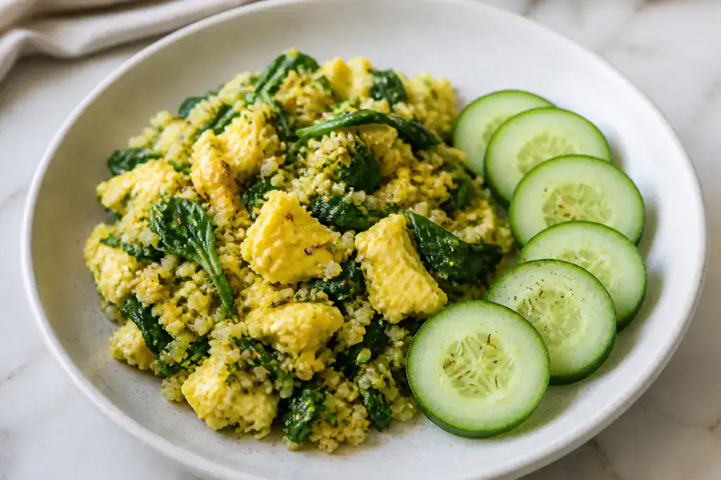Indian PCOS-Friendly Egg Millet Spinach Breakfast