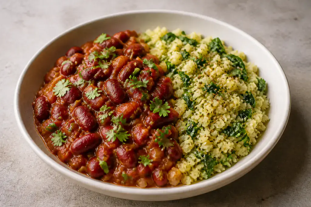 Indian Rajma Cauliflower Rice Bowl