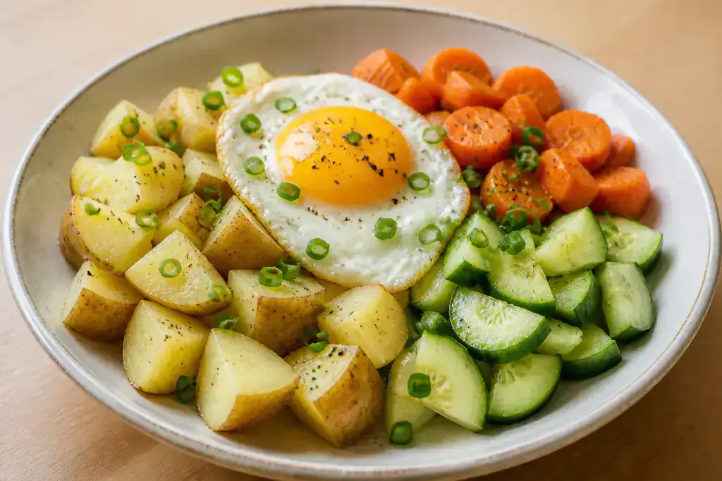 Italian-Inspired Low-FODMAP-Style Egg Potato Carrot Bowl