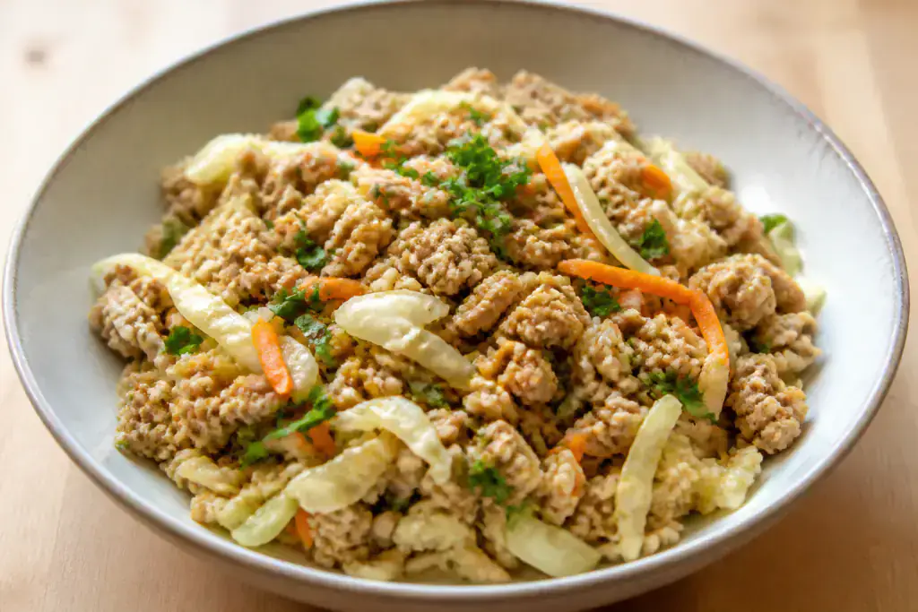 Jordanian-Inspired Hypertension-Friendly Turkey Brown Rice Cabbage Bowl