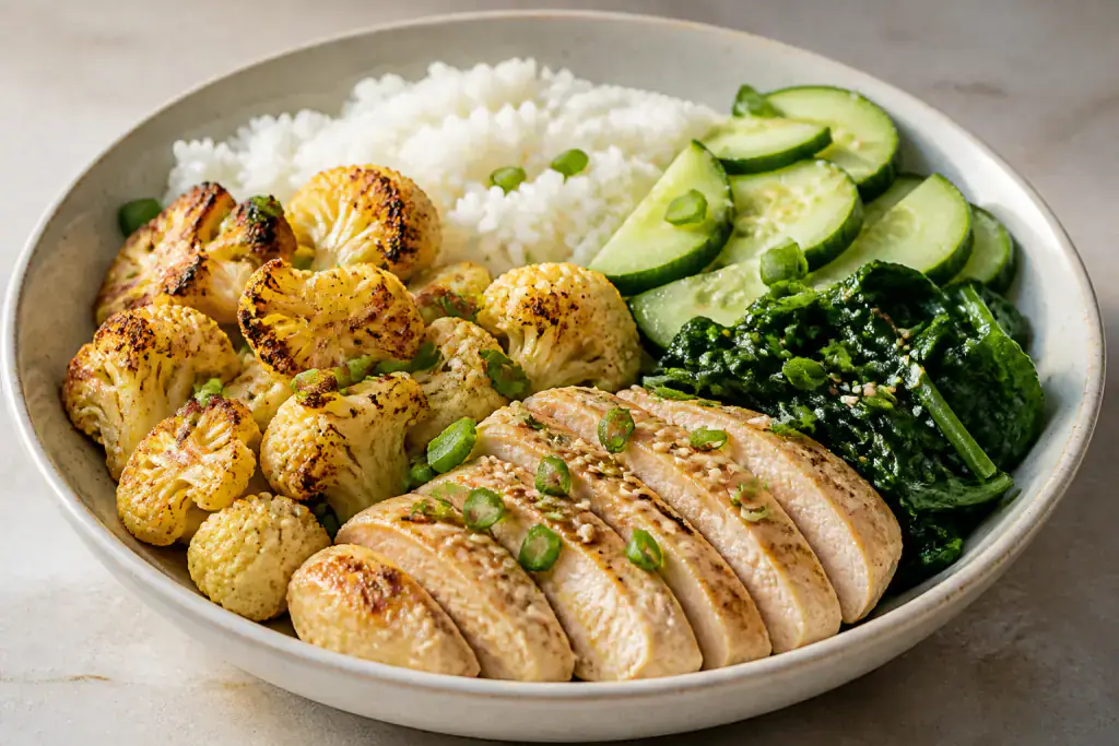 Korean Mild Roasted Cauliflower Bowl