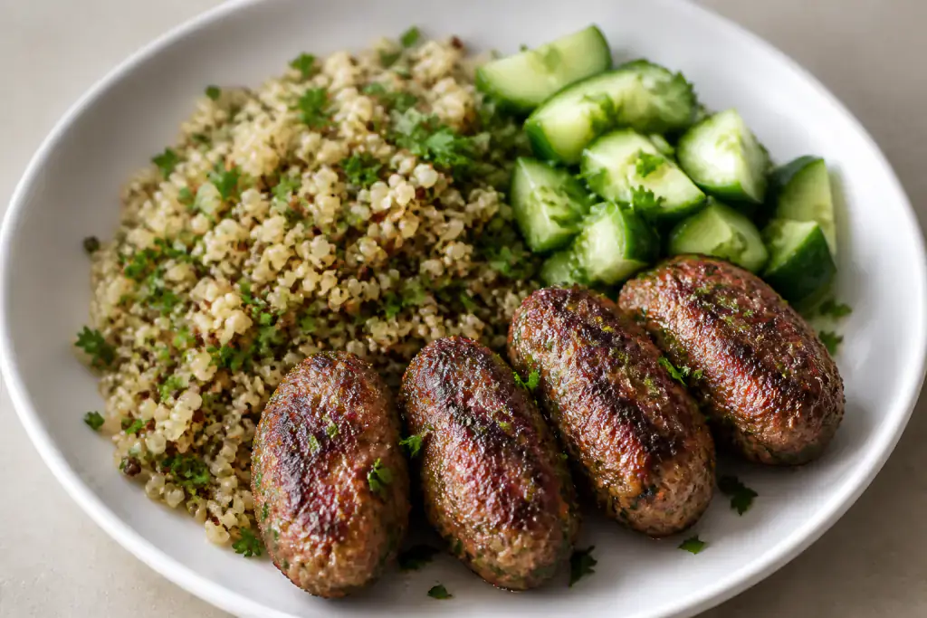 Lebanese Turkey Kofta Quinoa Plate