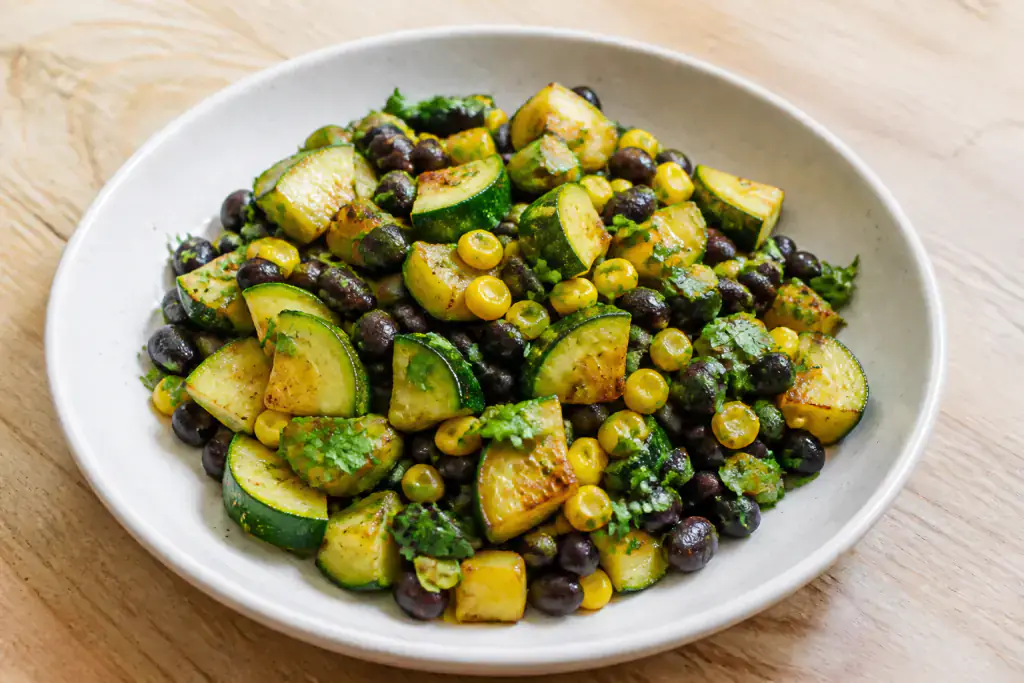 Mexican Zucchini Black Bean Skillet