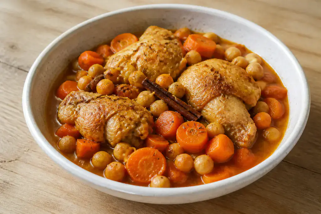 Moroccan Chicken Carrot Chickpea Stew