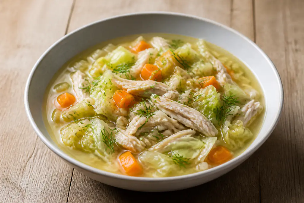 New Zealand-Inspired Hypertension-Friendly Chicken Oat Cabbage Soup