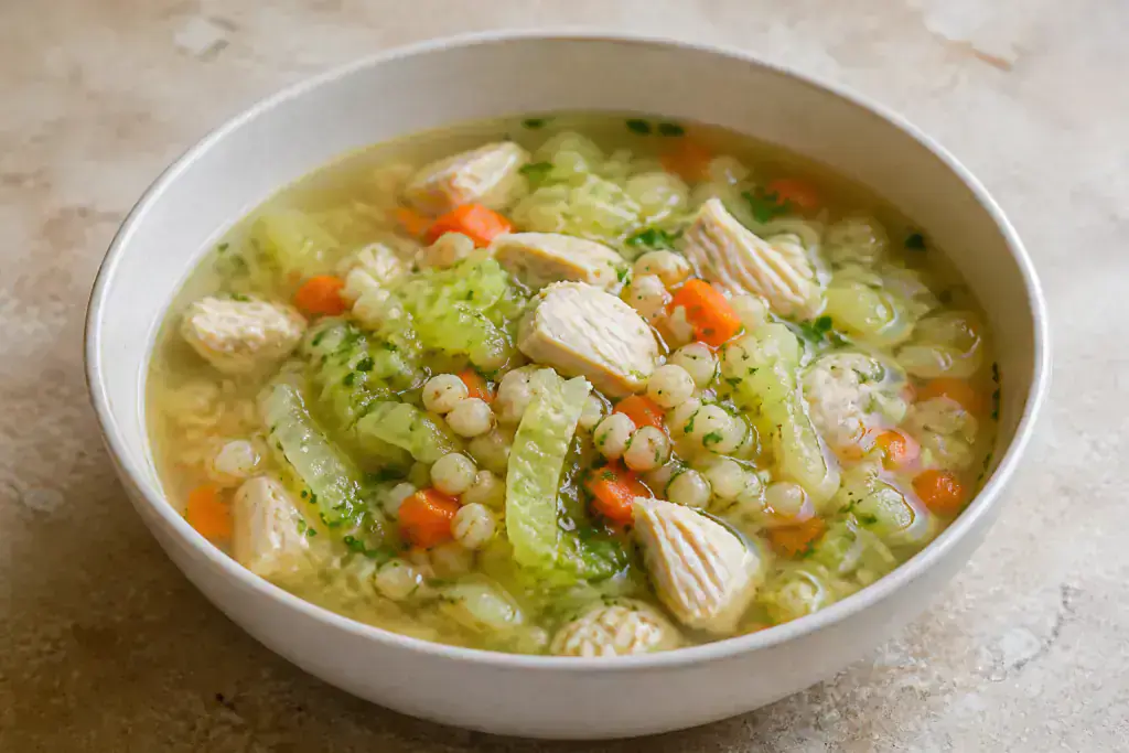 Pakistani Hypertension-Friendly Chicken Barley Cabbage Soup