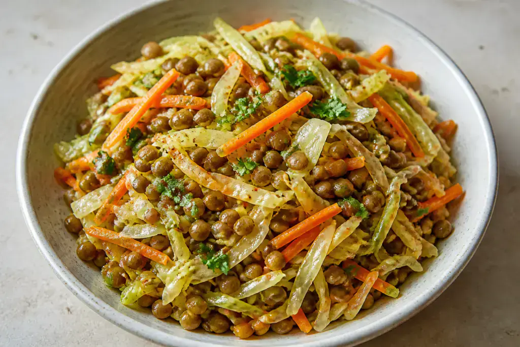 Peruvian Vegan Lentil Cabbage Carrot Bowl