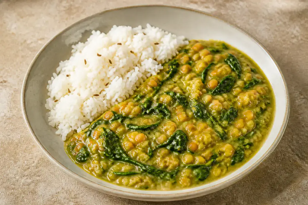 Sri Lankan Lentil Spinach Dhal Light