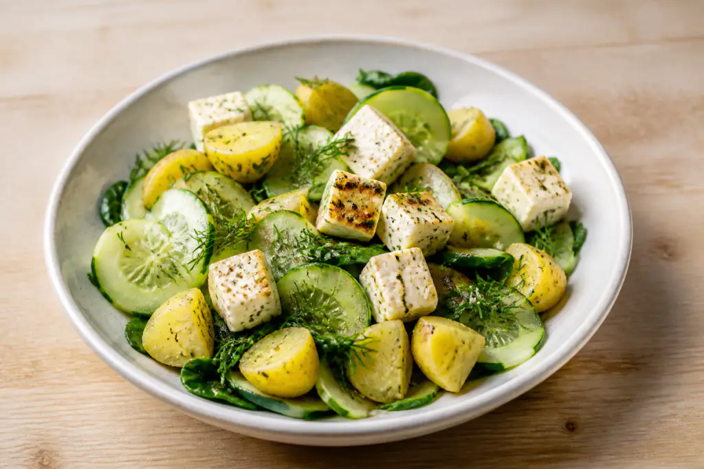 Swiss-Inspired Calcium-Support Paneer Potato Cucumber Bowl