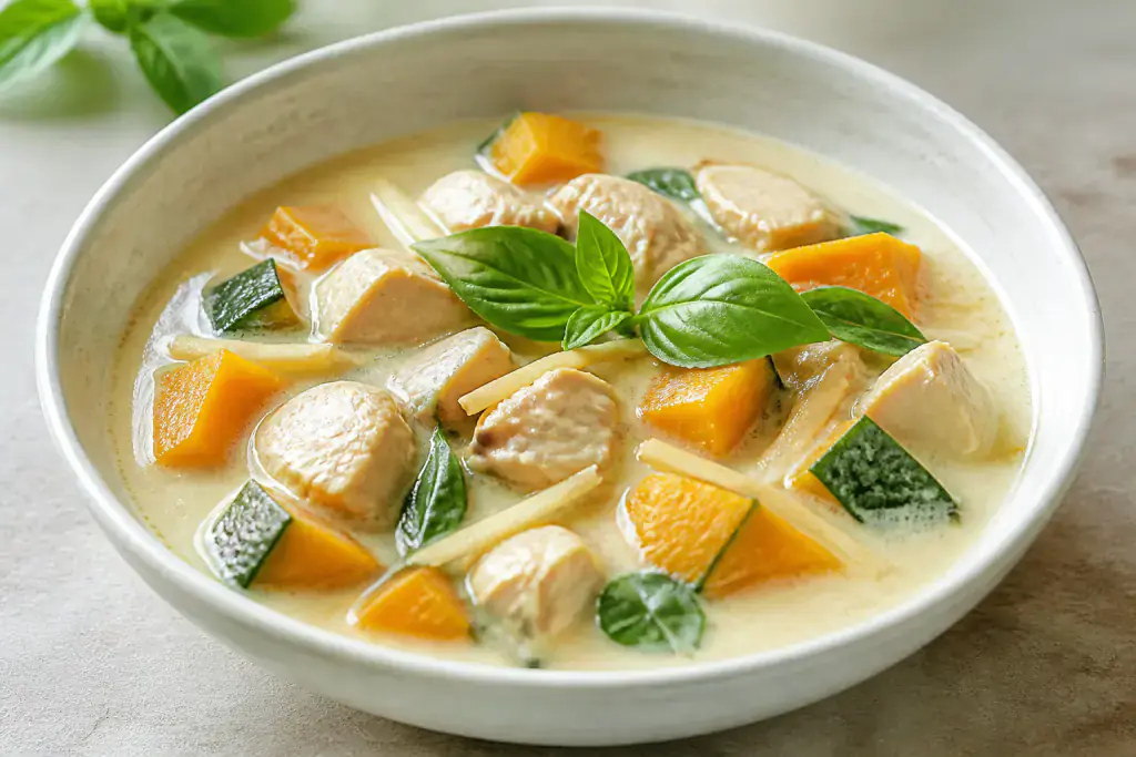 Thai Pumpkin Chicken Light Coconut Soup
