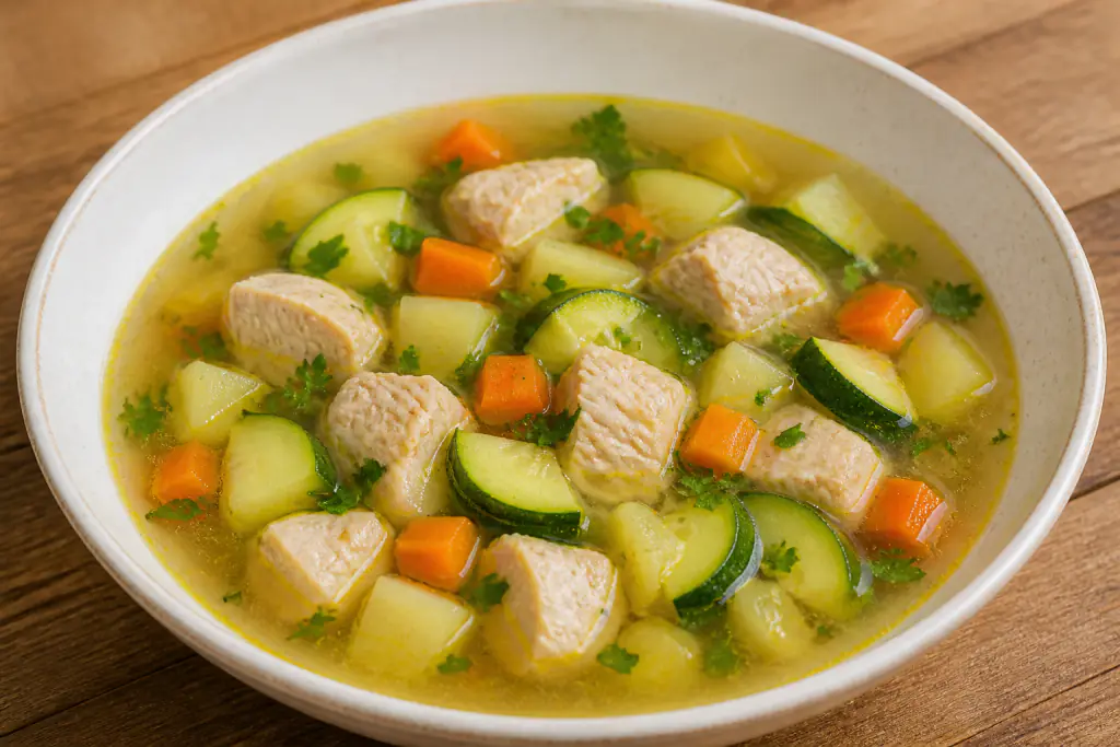 Venezuelan-Inspired GERD-Aware Turkey Potato Zucchini Soup