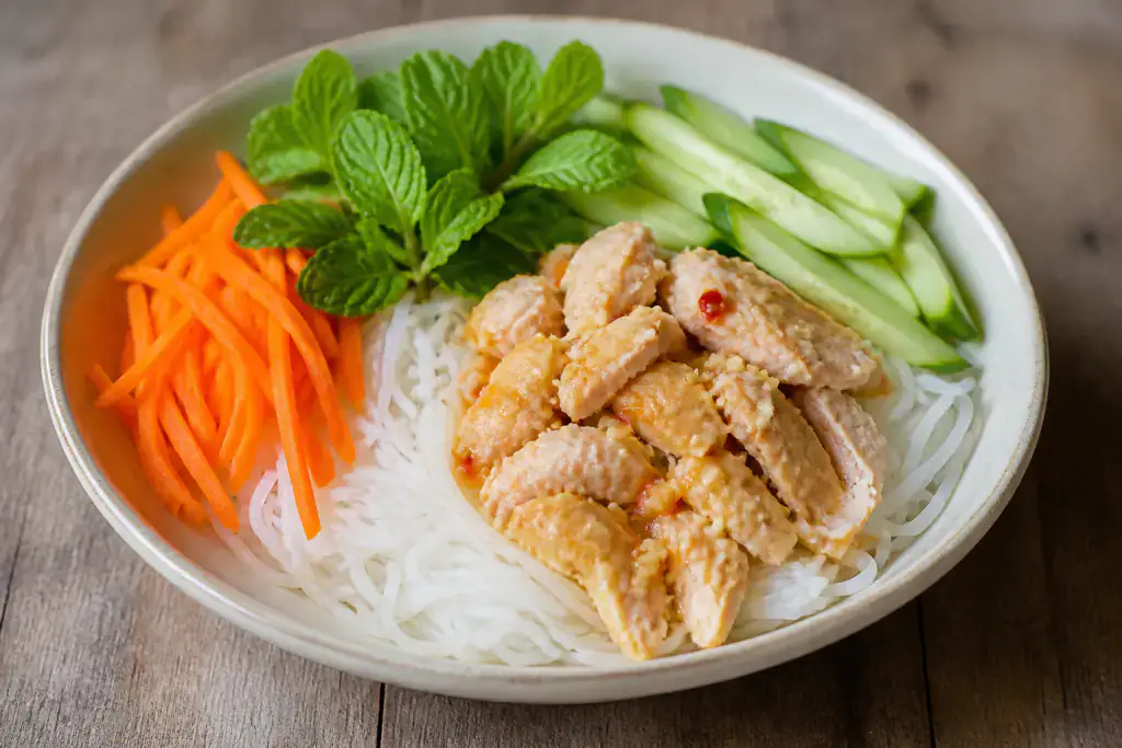 Vietnamese Rice Noodle Herb Bowl