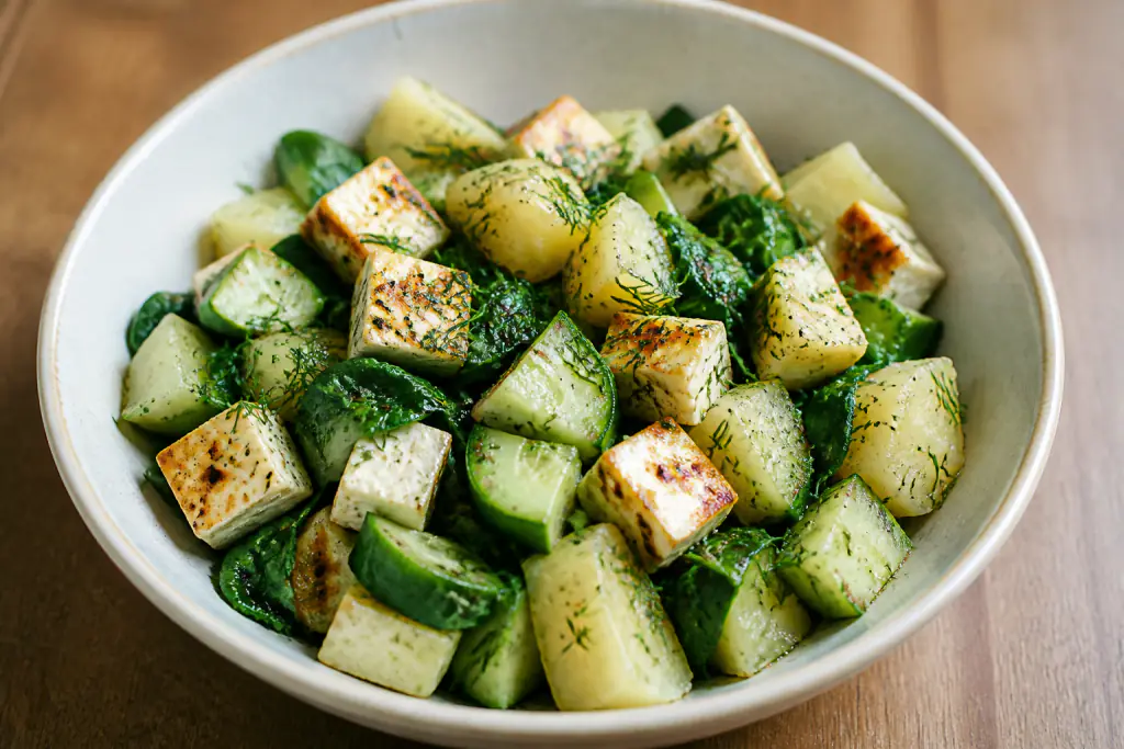 Yucatecan-Inspired Calcium-Support Paneer Potato Cucumber Bowl